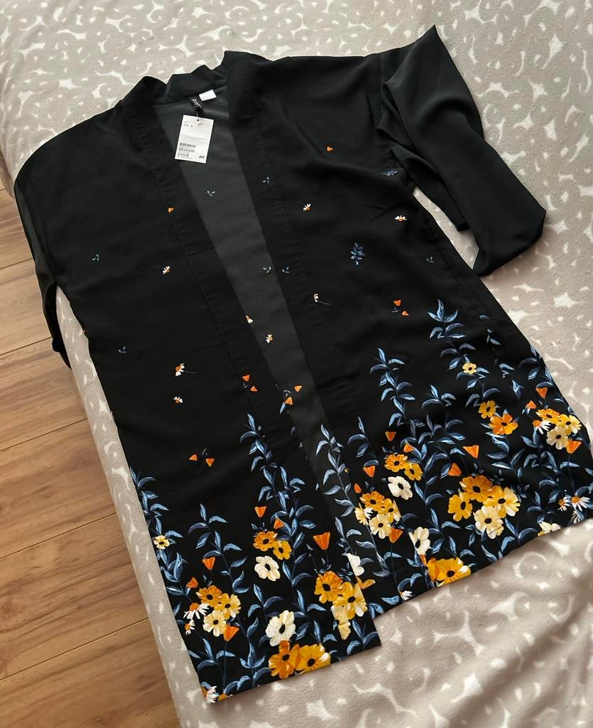 Nieuwe overgooier met wijde mouwen - Maat S, H&M, Zwart, Nieuw, Ophalen of Verzenden