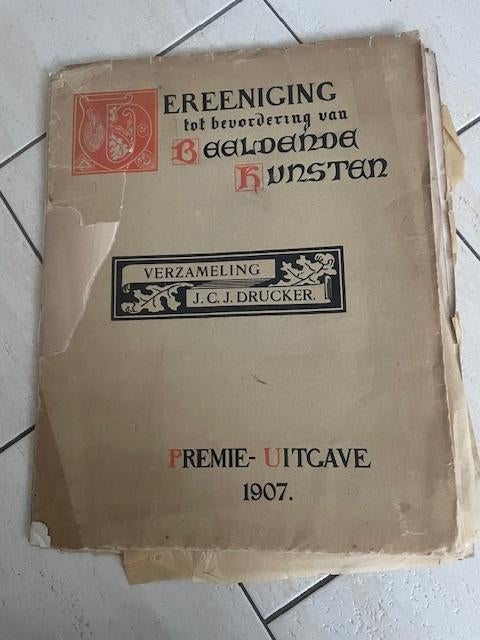 Verzameling J.C.J Drucker Premie uitgave 1907, Ophalen of Verzenden
