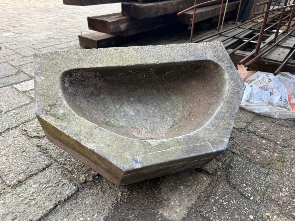 Hardstenen wasbakje/drinkbak - zeer zwaar, Ophalen, Steen, Gebruikt, Minder dan 30 cm