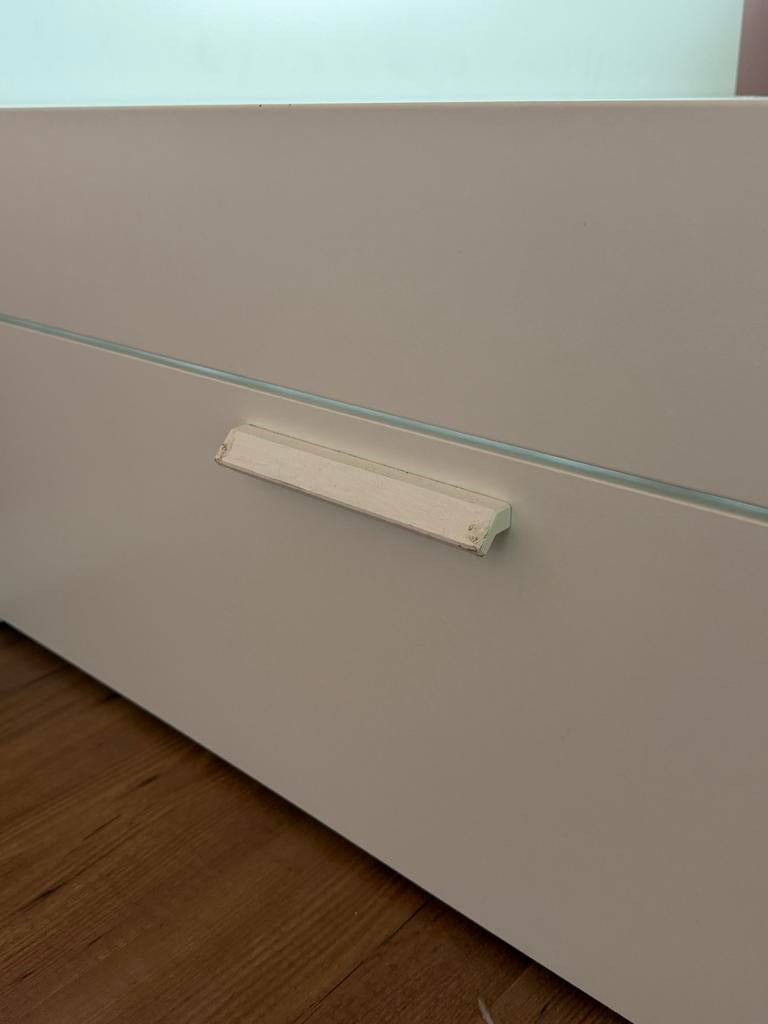 Brimnes bed IKEA - 160 x 200CM, Ophalen, Gebruikt, Wit, Tweepersoons