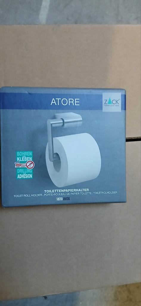 Zack atore toiletrolhouder NIEUW RVS, Overige typen, Ophalen of Verzenden, Zo goed als nieuw, Minder dan 100 cm