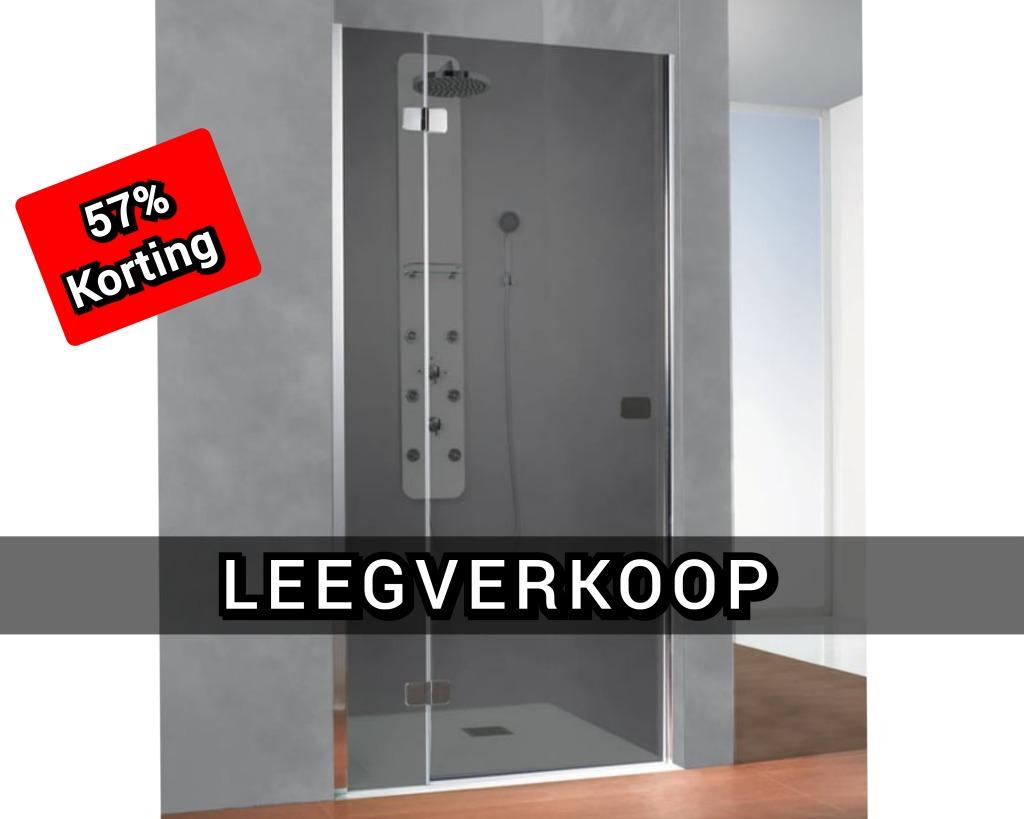 NIEUWE Nisdraaideur Ben Martino 90x200 cm helder glas en chr, Ophalen, Nieuw, Glas, Douche