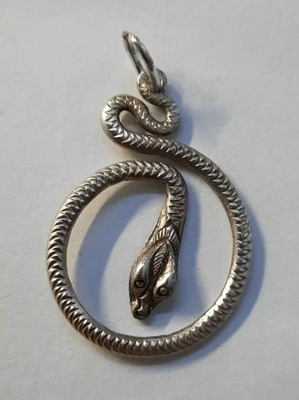 Cobra slang - Prachtige zilveren hanger 925, Ophalen, Zo goed als nieuw, Zilver, Dier