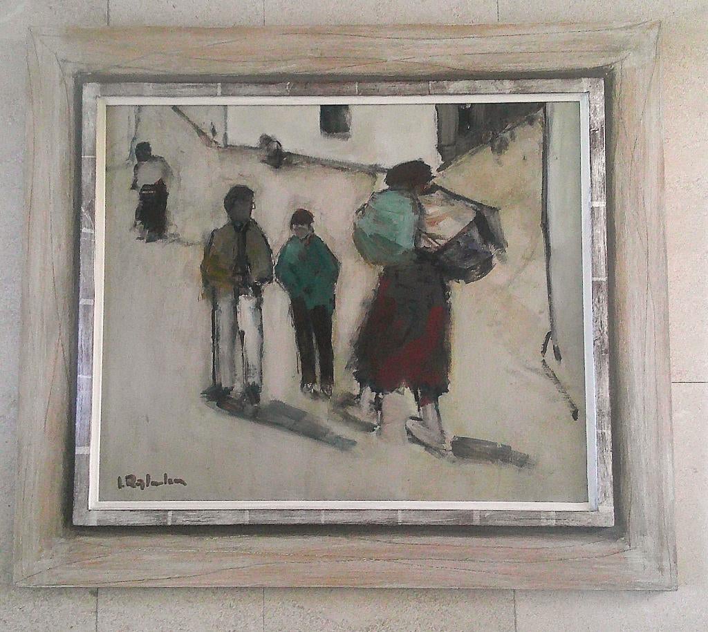 Straatleven met vrouw en kinderen - J. Rijlaarsdam 1911-2007, Antiek en Kunst, Ophalen of Verzenden