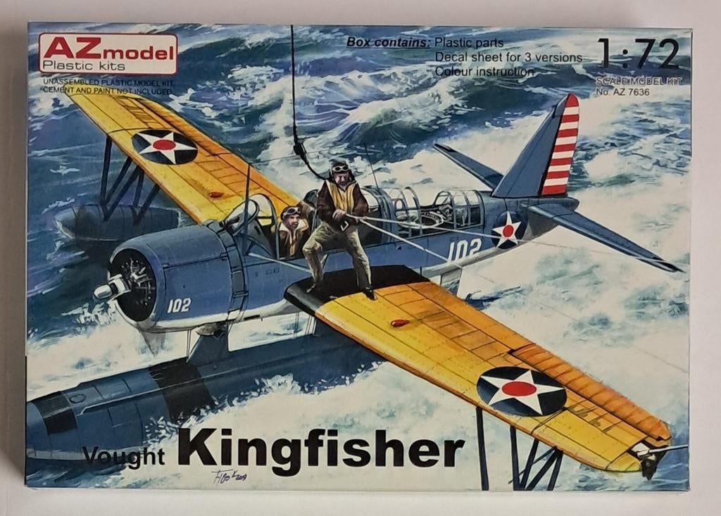 Vought OS2U Kingfisher. AZ Model 7636. Schaal 1:72., Overige merken, 1:72 tot 1:144, Nieuw, Ophalen of Verzenden