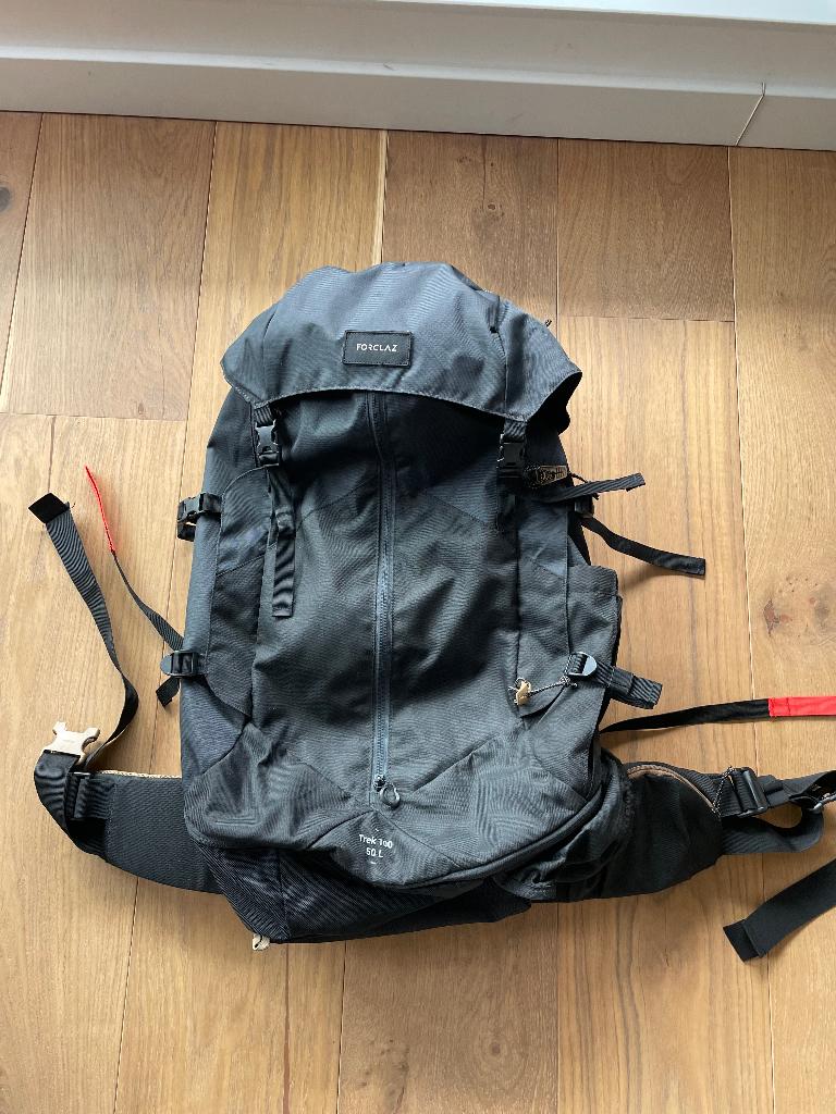 Backpack, Sieraden, Tassen en Uiterlijk, Tassen | Reistassen en Weekendtassen, Zo goed als nieuw, Grijs, 30 cm of meer, 55 tot 75 cm