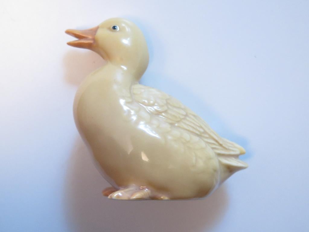 GANS, okerkleurig, fraai gedetailleerd, ca. 9 cm h, Ophalen of Verzenden, Zo goed als nieuw