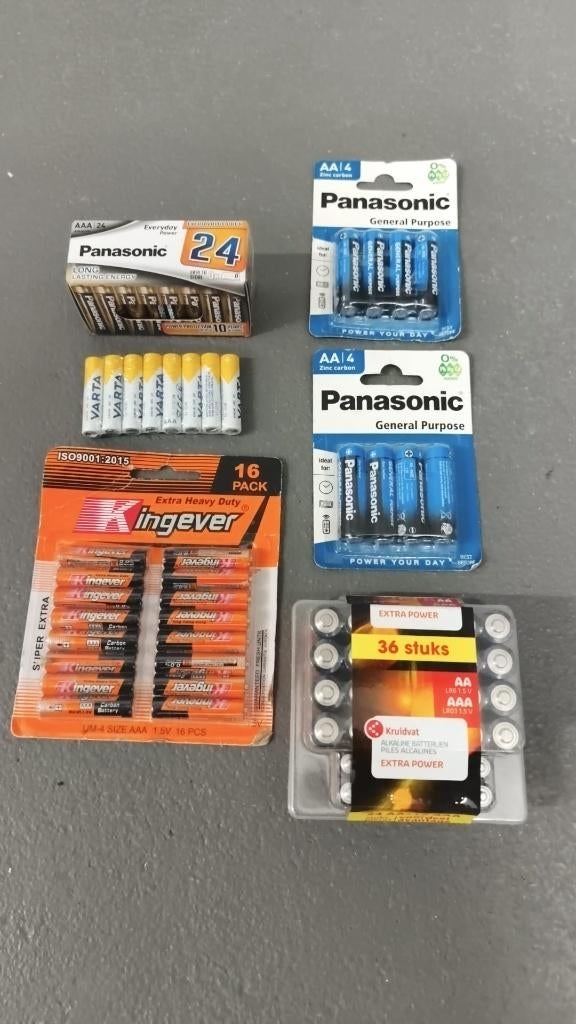 Batterijnood pakket A-merken - AA, AAA, Ophalen of Verzenden, Nieuw