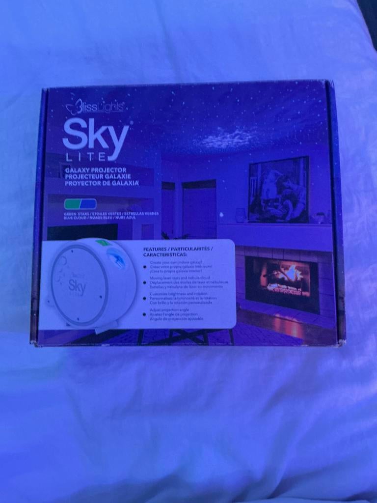 BlissLights Sky Lite Galaxy Projector - Groene Sterren/Blauw, Ophalen of Verzenden, Zo goed als nieuw, Kunststof, Minder dan 100 cm