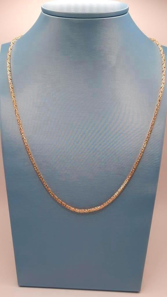gouden Koningsketting 14kt, Sieraden, Tassen en Uiterlijk, Kettingen, Nieuw, Goud, Goud, Ophalen of Verzenden