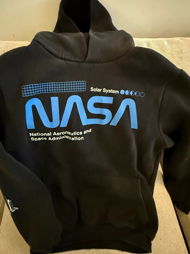 Zwarte NASA Hoodie - Maat S, Kleding | Heren, Ophalen of Verzenden, Zo goed als nieuw, Maat 46 (S) of kleiner, Zwart