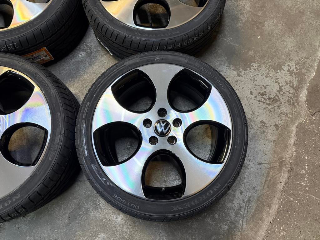 ✅ 18 inch Detroit GTI velgen Volkswagen Golf 5 6 7 5x112 GTD, 18 inch, Gebruikt, Banden en Velgen, Ophalen of Verzenden