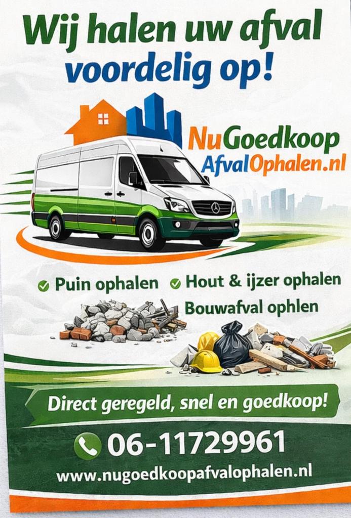 Afval ophalen en opruimen, Diensten en Vakmensen