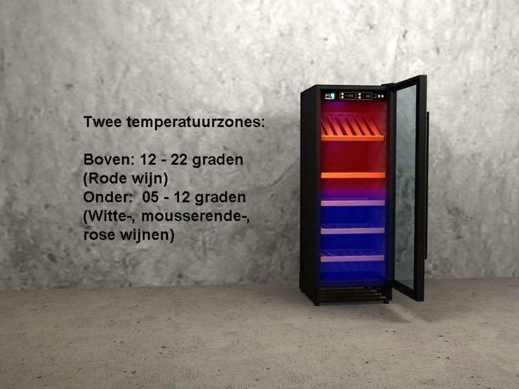 Wijnkoelkast - wijnklimaatkast (40,80,120 of 200 flessen), Witgoed en Apparatuur, Koelkasten en IJskasten, Ophalen, Zonder vriesvak