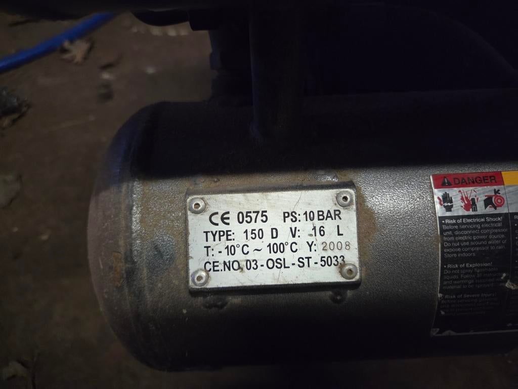 Senco compressor 150 d, 100 liter of meer, Ophalen of Verzenden, Zo goed als nieuw, Minder dan 200 liter/min