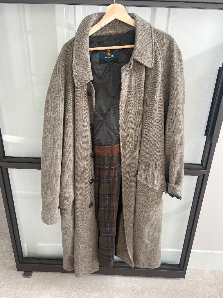 Bugatti jas maat L wol, Kleding | Heren, Jassen | Winter, Ophalen of Verzenden, Zo goed als nieuw, Maat 52/54 (L), Bruin