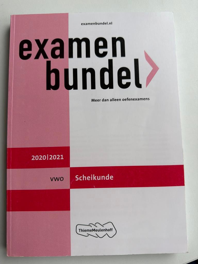 Examenbundel VWO Scheikunde 2020/2021, Ophalen of Verzenden, Beta, Zo goed als nieuw, WO