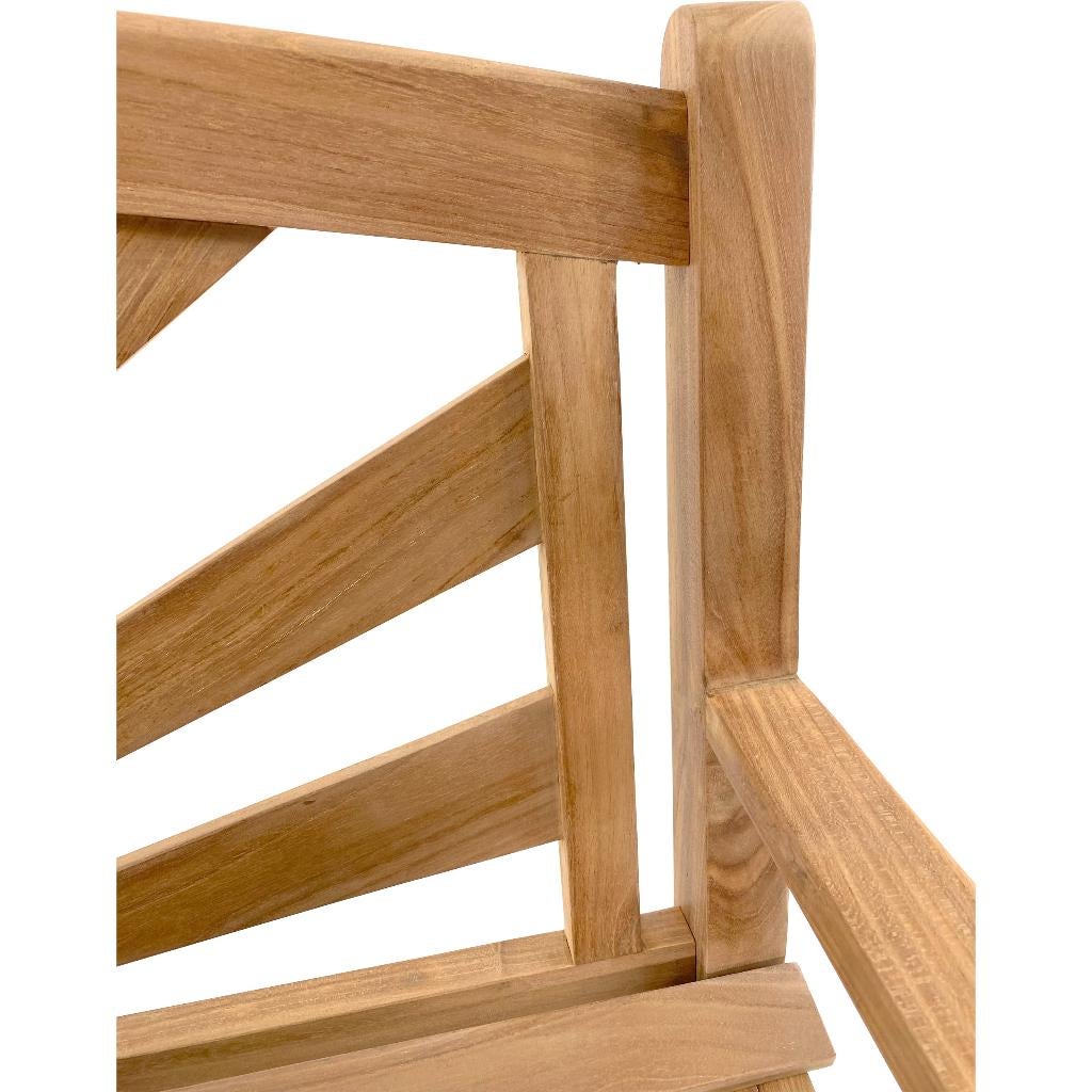 Tuinbank teakhout Sunburst 156 cm - 3-persoons, Ophalen of Verzenden, Nieuw, Teakhout