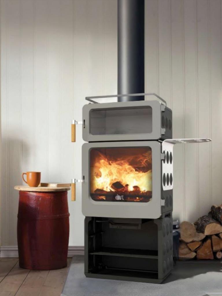 "Pumpkin Pie" houtkachel met oven 7,4 KW, Ophalen, Vrijstaand, Hout, Nieuw