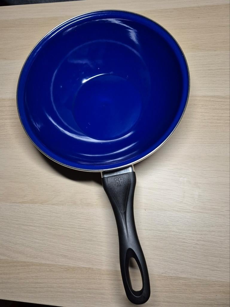 Bk wokpan, Aluminium, Ophalen of Verzenden, Zo goed als nieuw, Keramische plaat