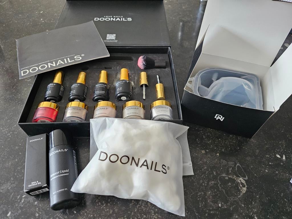 Doonails Dip Powder - Mon Cheri, Cookie, Latte, Golden G, Gebruikt, Overige kleuren, Ophalen of Verzenden, Handen en Nagels