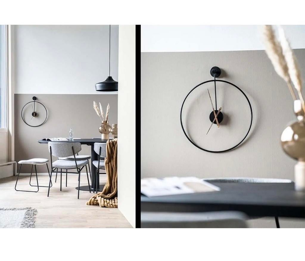Stijlvolle Wandklok van By-Boo - Sundial Black, Ophalen, Nieuw, Analoog, Wandklok