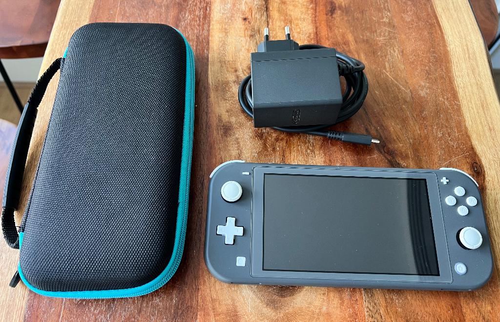 Nintendo Switch Lite (Grijs), Ophalen, Grijs, Zo goed als nieuw, Met beschermhoes of tas
