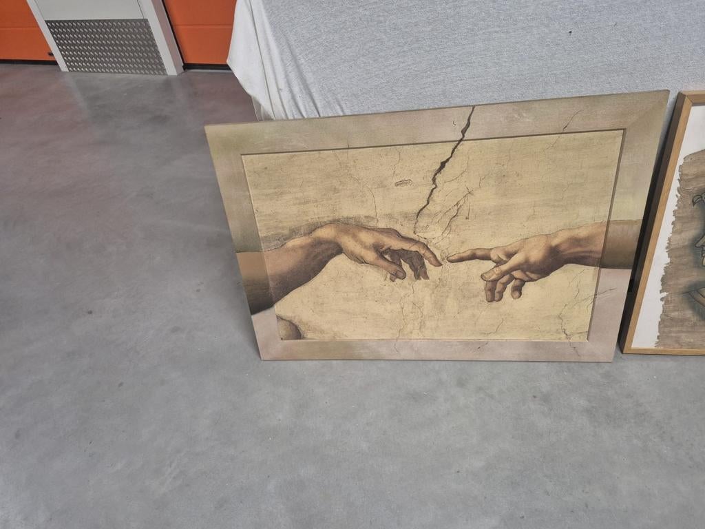 Hand  van God  schlderij, Ophalen