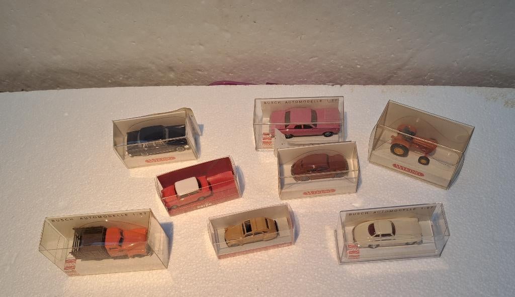 8x auto voor HO-spoor van Wiking-Herpa en Busch nieuw, Hobby en Vrije tijd, Modeltreinen | H0, Overige merken, Wisselstroom, Overige typen