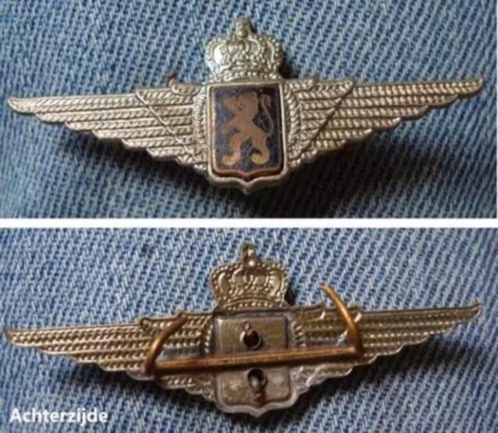 Oude kepi insigne, Belgische luchtmacht, Ophalen of Verzenden, Luchtmacht, Overige gebieden, Embleem of Badge