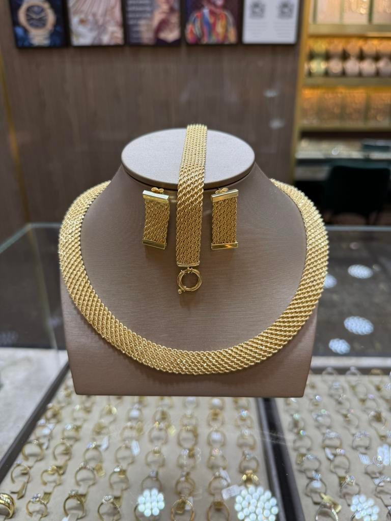 18KT Goud - 38.5 Gram - Set vrouw - Ketting/Collier Armband