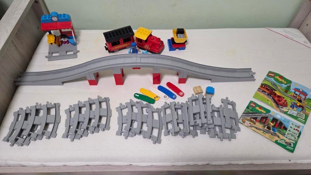 Lego Duplo Treinset met Brug, Ophalen, Zo goed als nieuw, Complete set, Duplo