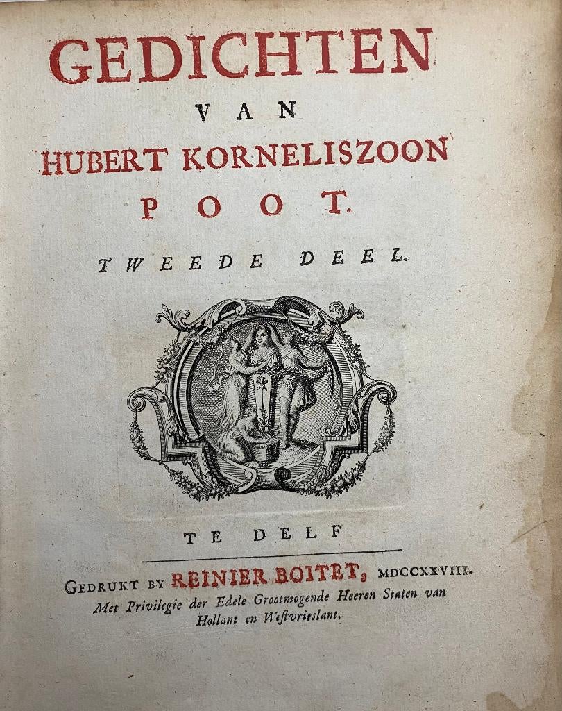 Gedichten Hubert Korneliszoon Poot (1728), Verzenden