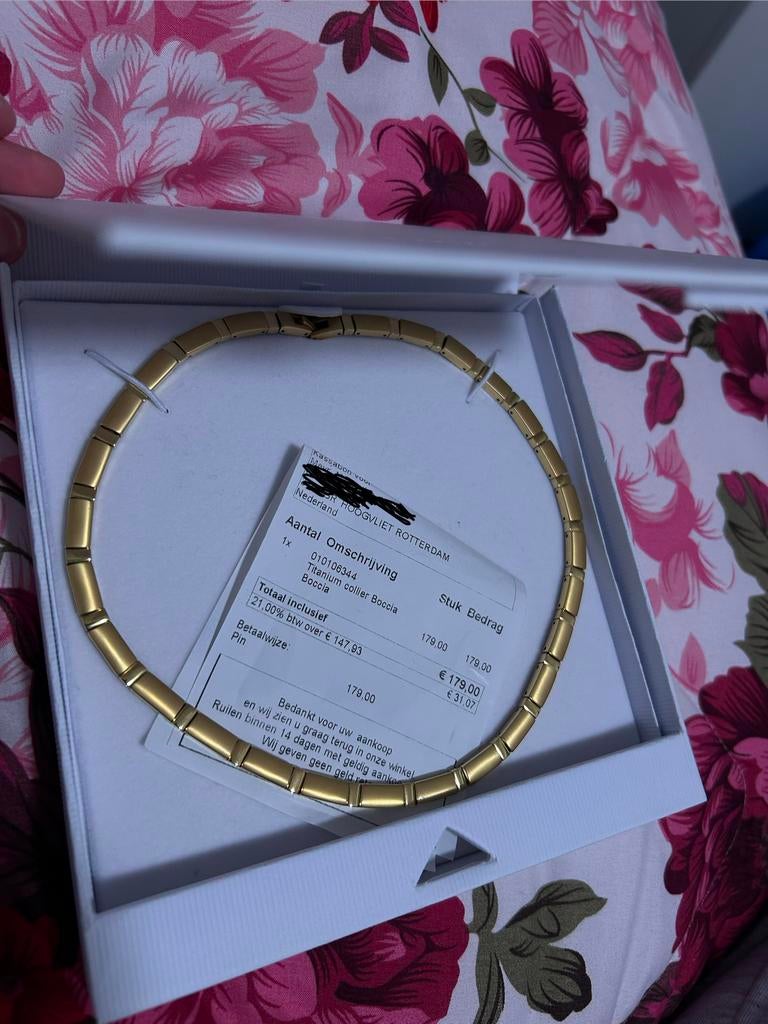 Titanium vrouwen ketting, Sieraden, Tassen en Uiterlijk, Kettingen, Ophalen, Nieuw, Goud, Zilver