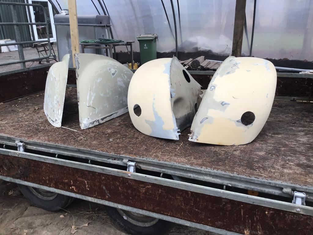 2CV Spatborden - alleen als set van 4 stuks, Auto-onderdelen, Gebruikt, Citroën, Voor, Ophalen of Verzenden