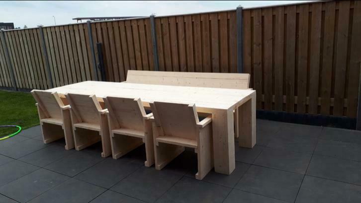 Steigerhouten tuinset, Ophalen, Nieuw