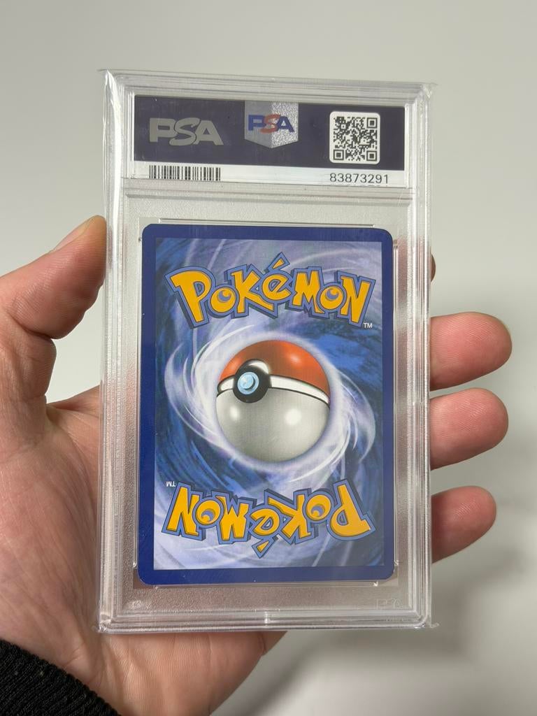 2017 Pokémon Sun Moon Crimson Invasion Lusamine - PSA 8, Ophalen of Verzenden, Zo goed als nieuw, Losse kaart, Foil