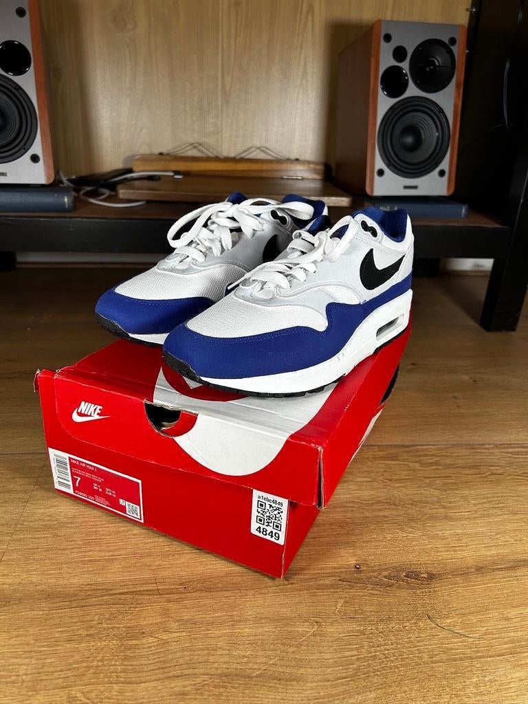Nike Air Max 1 Royal Blue, Verzenden, Wit, Nike, Nieuw