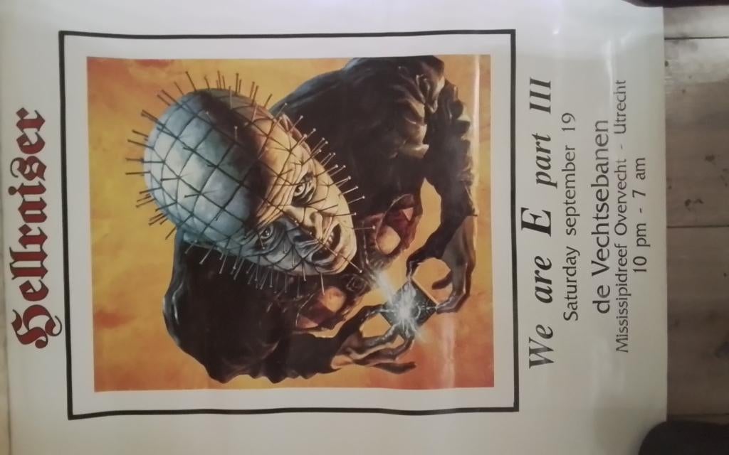 Poster hellraiser, Verzamelen, Posters, Ophalen of Verzenden, Gebruikt, A1 t/m A3, Muziek