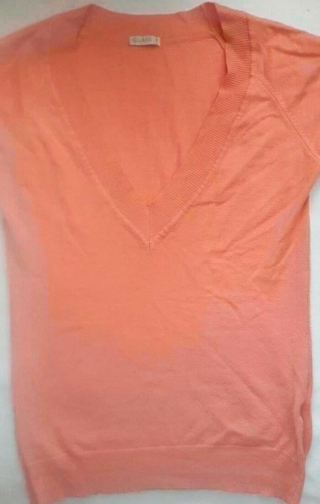 Pasteloranje truitje maat S korte mouw, Kleding | Dames, Truien en Vesten, Ophalen of Verzenden, Zo goed als nieuw