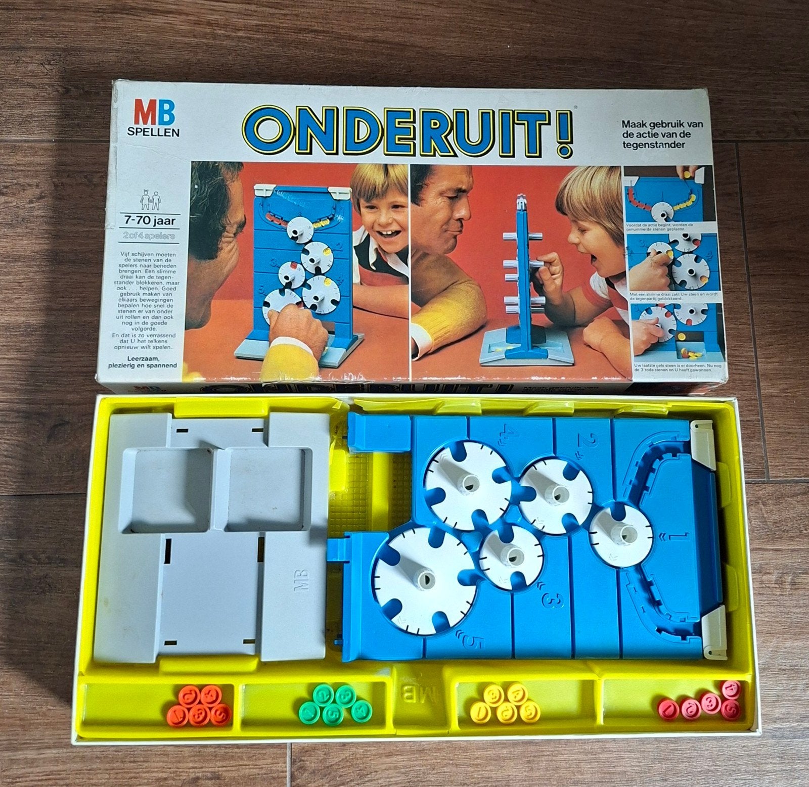 Onderuit vintage compleet, Hobby en Vrije tijd, Gezelschapsspellen | Bordspellen, Ophalen of Verzenden