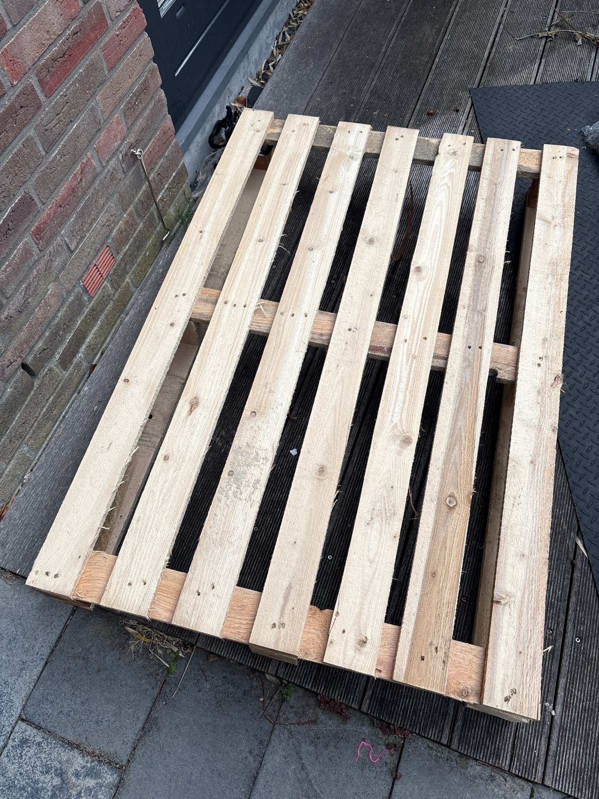 GRATIS Houten Pallet, Ophalen, Gebruikt, 50 mm of meer, Pallet