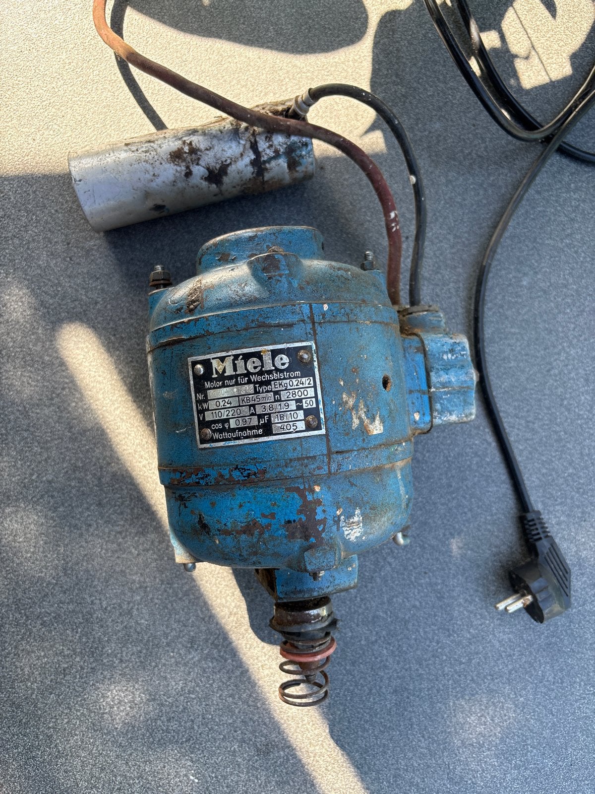 Vintage Miele Elektromotor EKg 0.24/2 - Zeldzaam Feb. 1957, Ophalen