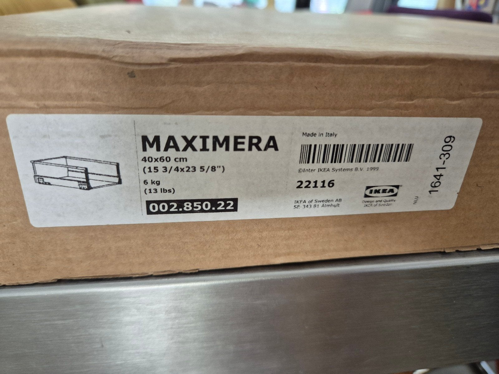 2x IKEA MAXIMERA Lade, middel, wit, 40x60 cm (1x ongeopend), Ophalen