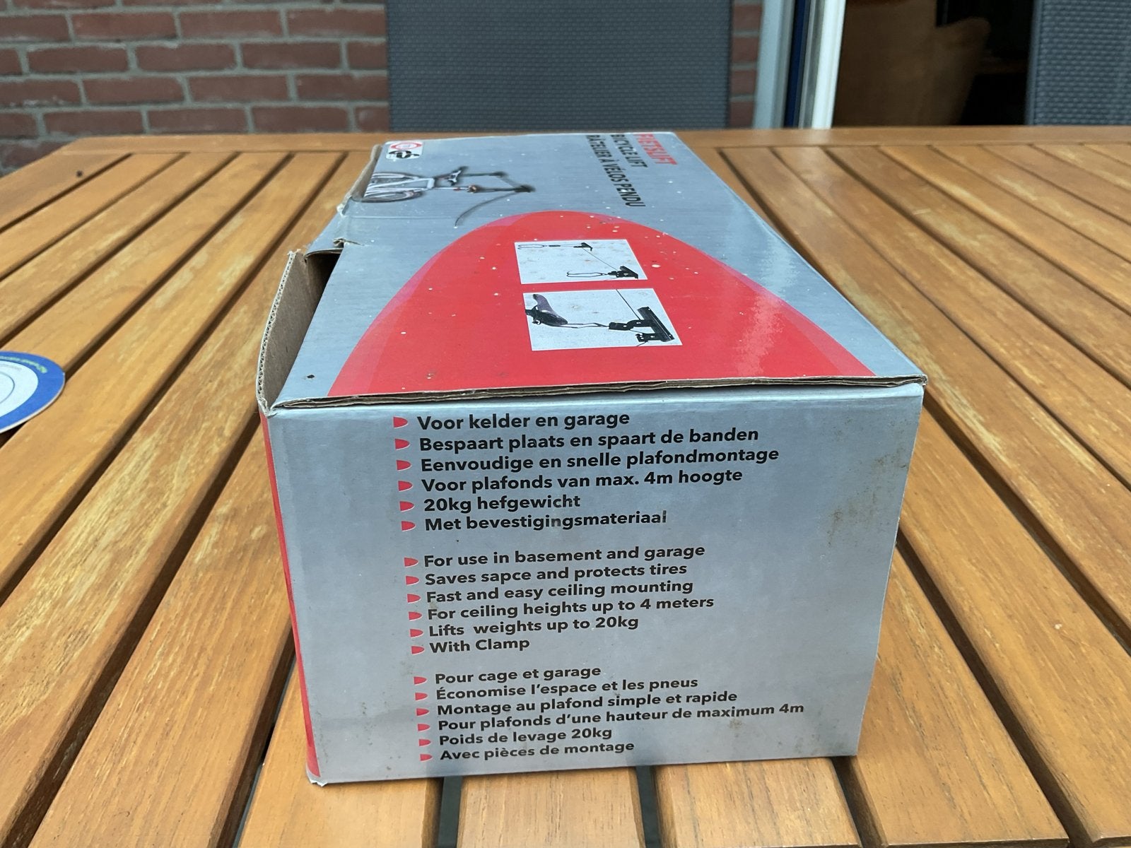 Fietslift voor kelder en garage - Nieuw in doos, Fietsen en Brommers, Fietsaccessoires | Fietsenrekken, Ophalen of Verzenden, Nieuw