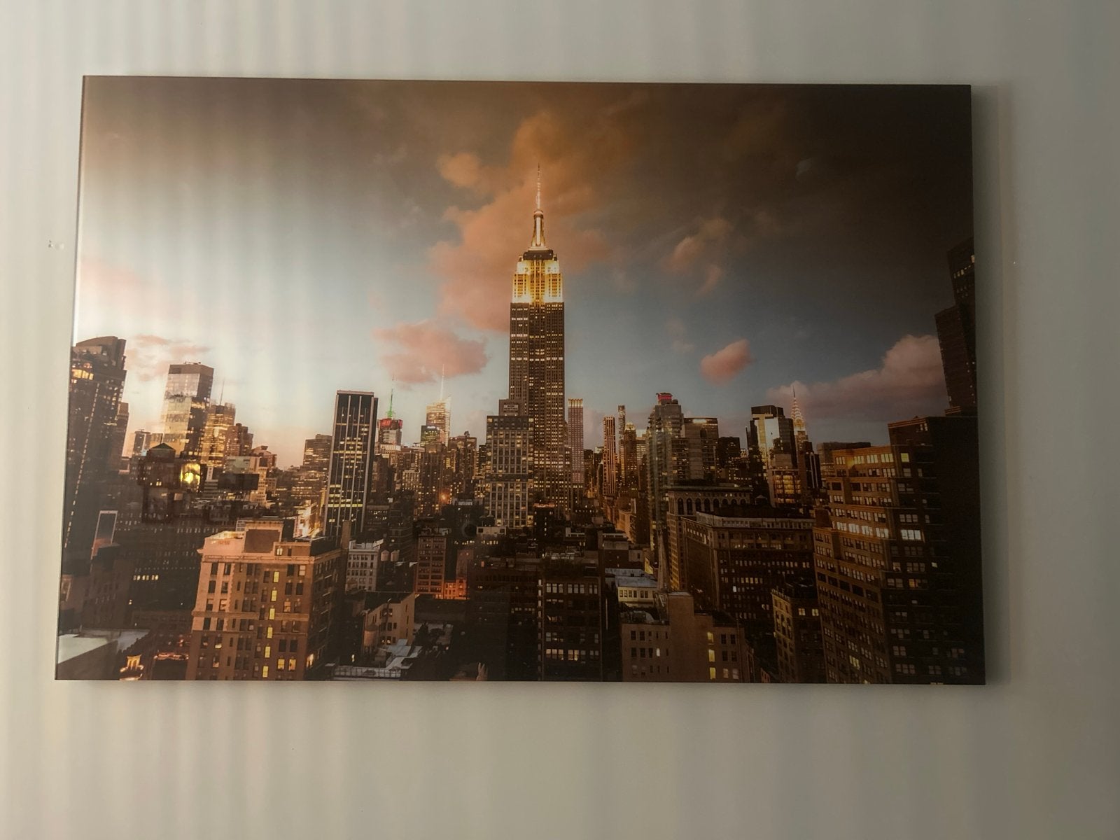 Glazen schilderij new york, Ophalen, 50 – 75, Zo goed als nieuw, Schilderij