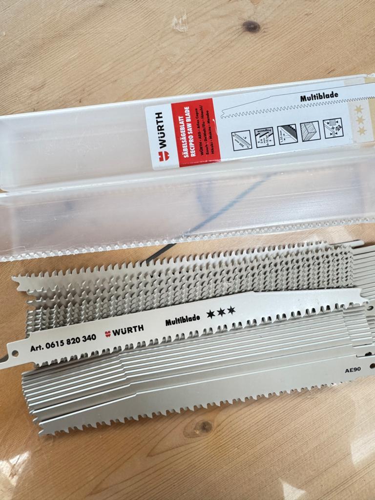 Wurth Multiblade Reciprozaagblad - 25 stuks, Ophalen of Verzenden, Nieuw, Reciprozaag