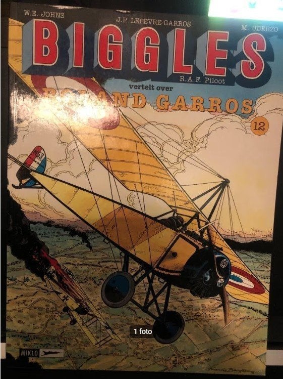 Roland garros biggles z5, Eén stripboek, Ophalen of Verzenden, Zo goed als nieuw