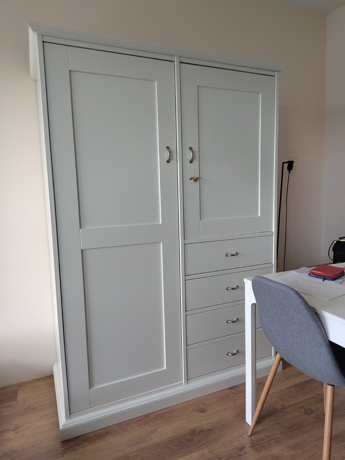 Stevige kledingkast - geen Ikea - 187,5x130,5x60cm, Gebruikt, 100 tot 150 cm, 150 tot 200 cm, 50 tot 75 cm