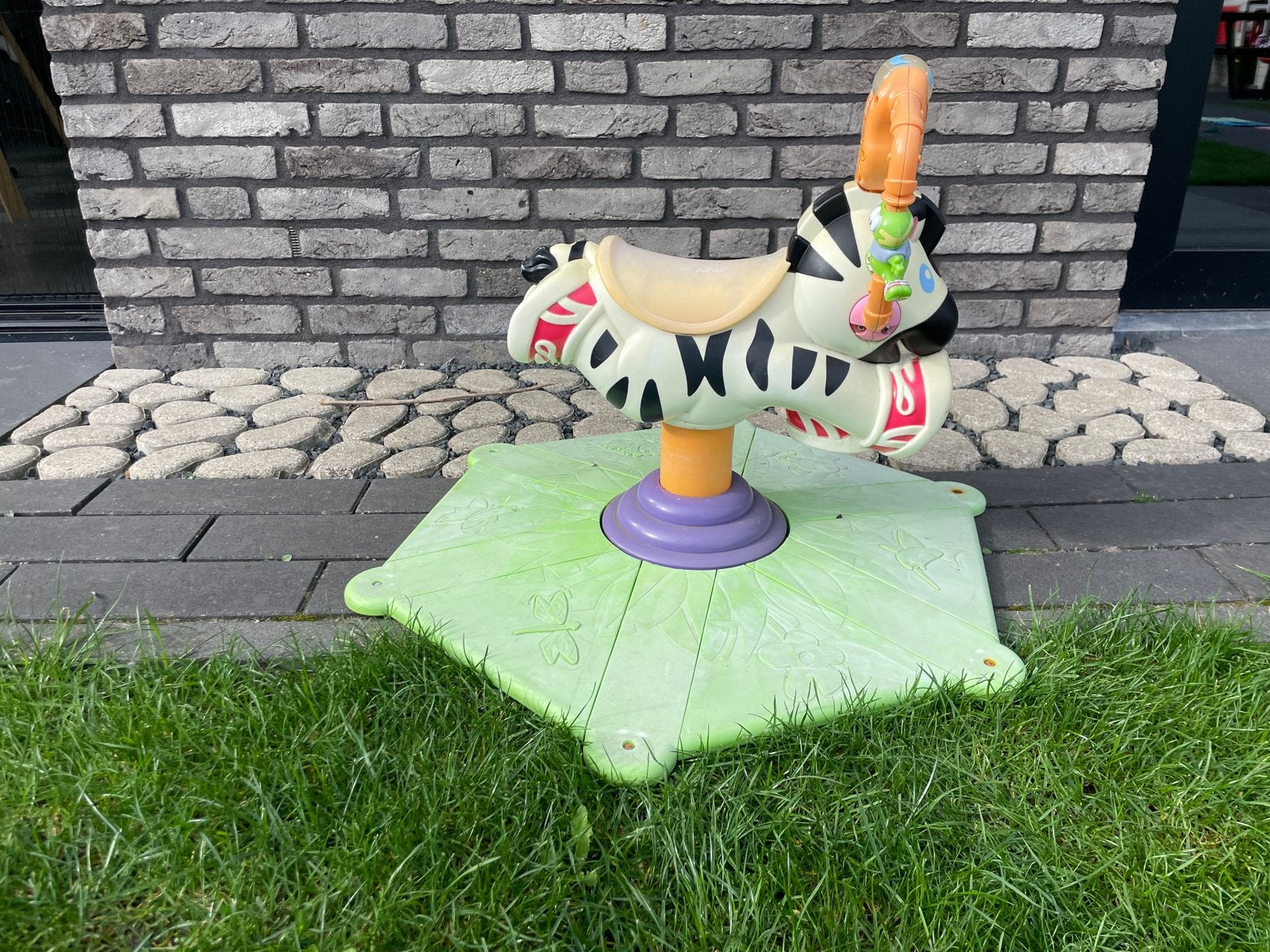 Fisher-Price Spring/Draai Zebra - Interactief Speelplezier, Ophalen, Gebruikt, Overige typen, Met licht
